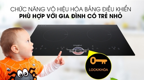 Bếp hồng ngoại đôi lắp âm Whirlpool ACT752/BLV