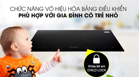 Bếp từ hồng ngoại lắp âm Sunhouse SHB9105MT