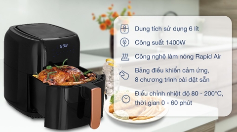Nồi chiên không dầu AVA BF502A 6 lít