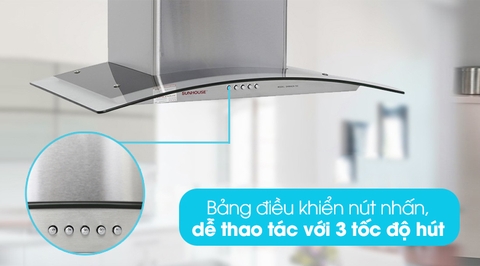Máy hút mùi kính cong Sunhouse SHB6629 70C