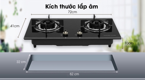 Bếp ga âm Sakura SG-2530GB