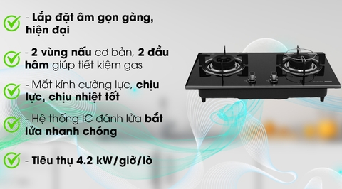 Bếp ga âm Sakura SG-2568GB
