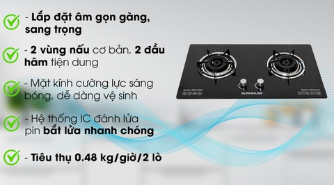 Bếp ga âm Sunhouse SHB-6636