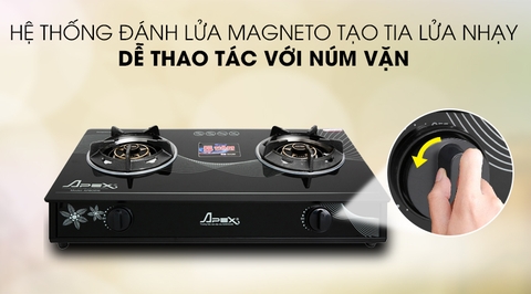 Bếp ga đôi Apex APB0816