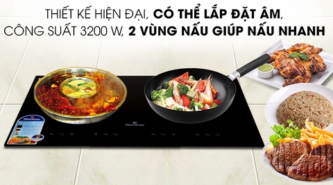 Bếp từ hồng ngoại đôi lắp âm Bluestone ICB-6811
