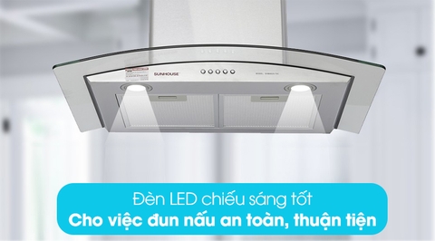 Máy hút mùi kính cong Sunhouse SHB6629 70C