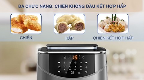 Nồi chiên không dầu kết hợp hấp Kalite STEAM 7 7 lít