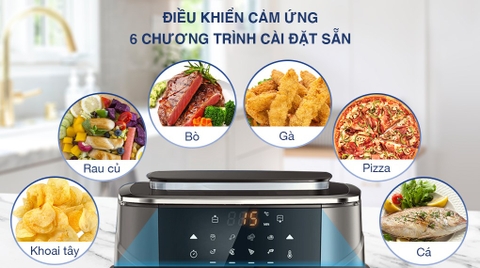 Nồi chiên không dầu kết hợp hấp Kalite STEAM 7 7 lít