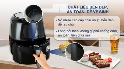Nồi chiên không dầu Lock&Lock EJF296BLK 7.2 lít
