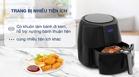 Nồi chiên không dầu Lock&Lock EJF357BLK 5.2 lít