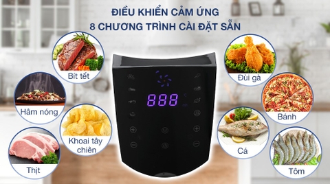 Nồi chiên không dầu Lock&Lock EJF357WHT 5.2 lít