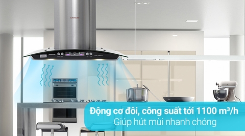 Máy hút mùi kính cong Sunhouse SHB6626