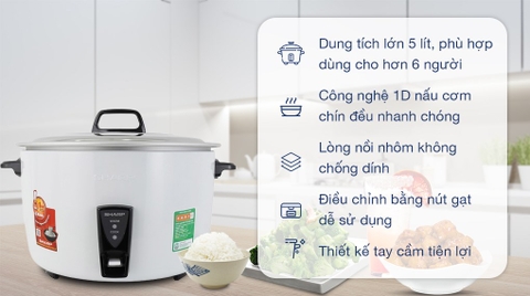 NỒI CƠM CÔNG NGHIỆP SHARP 5.0L D55V