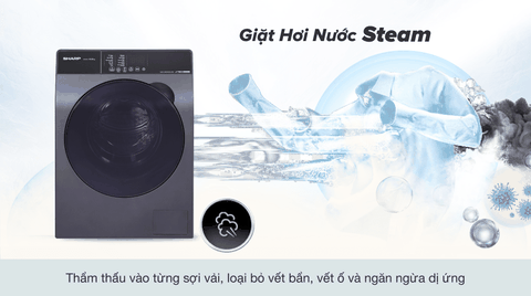 Máy giặt Sharp Inverter 10.5 Kg ES-FK1054SV-G