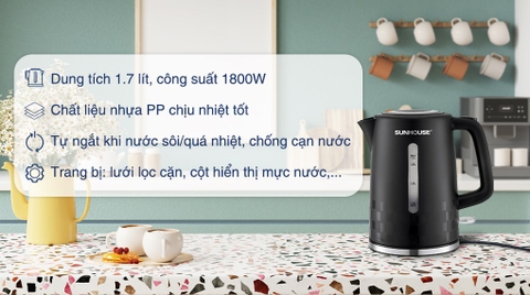 ẤM SIÊU TỐC SUNHOUSE 1306