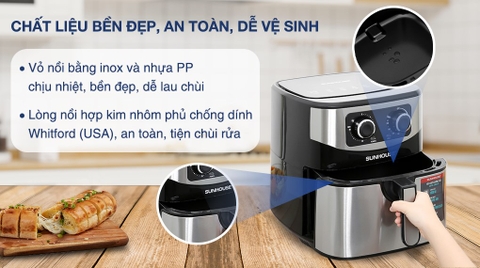 Nồi chiên không dầu Sunhouse SHD4035 9 lít