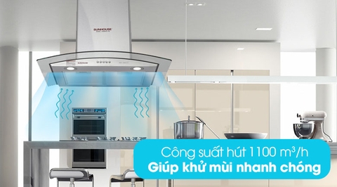 Máy hút mùi kính cong Sunhouse SHB6629 70C