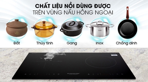 Bếp từ hồng ngoại lắp âm Sunhouse SHB9105MT