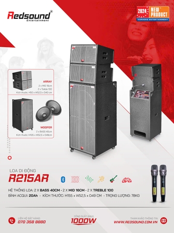 Loa Array di động Redsound R218AR Bass 5 tấc đôi