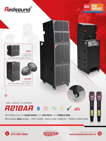 Loa Array di động Redsound R218AR Bass 5 tấc đôi