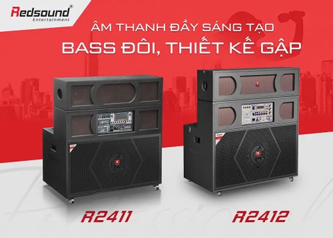 Loa gập di động Redsound R2412 Bass đôi 5 tấc gập