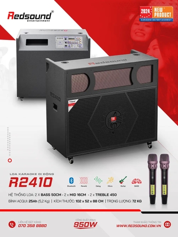 Loa Karaoke di động Redsound R2410 Bass 5 tấc đôi