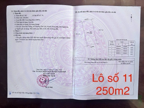 BĐS -  Lô Số 11 Xóm Đại Thắng, xã Thượng Tân Lộc
