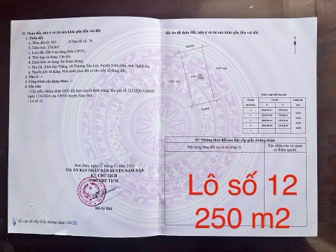 BĐS - Lô Số 12 Xóm Đại Thắng, xã Thượng Tân Lộc