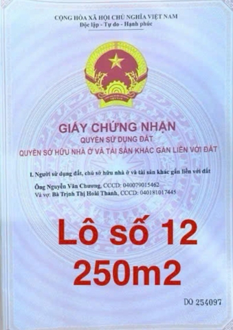 BĐS - Lô Số 12 Xóm Đại Thắng, xã Thượng Tân Lộc