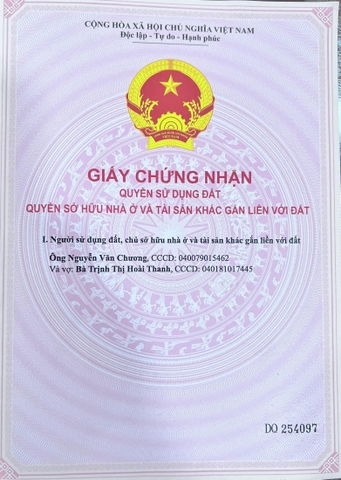 BĐS  Bìa Đỏ Kim Liên