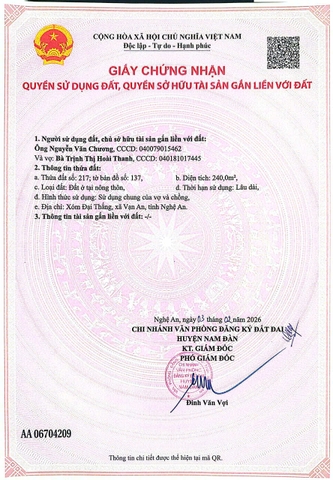 BĐS  THANH CHƯƠNG LÔ 04 CẦU ÔNG BẮC