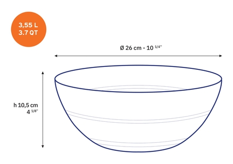 Tô Thủy Tinh Gigogne Clear 26cm – Duralex