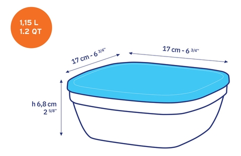 Bộ 3 Hộp Thủy Tinh Freshbox Duralex 3 Size