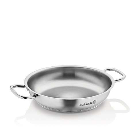 Chảo inox 18/10 quai 2 bên Korkmaz Proline 24cm - 1.8L