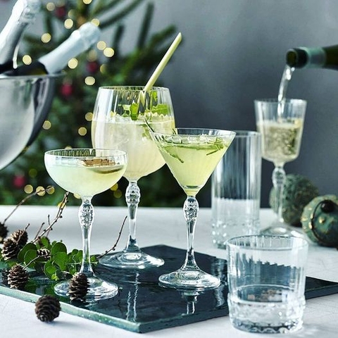 Ly Thủy Tinh America 20s Rocks 30cl Màu Hồng