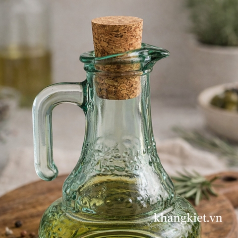 Bình Rót Gia Vị C.H Helios 250ml Thủy Tinh Có Nút Bần Kín Đựng Dầu Ô Liu