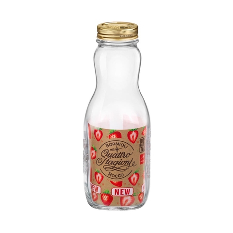 Chai thủy tinh nắp thiếc Quattro Juice 1L