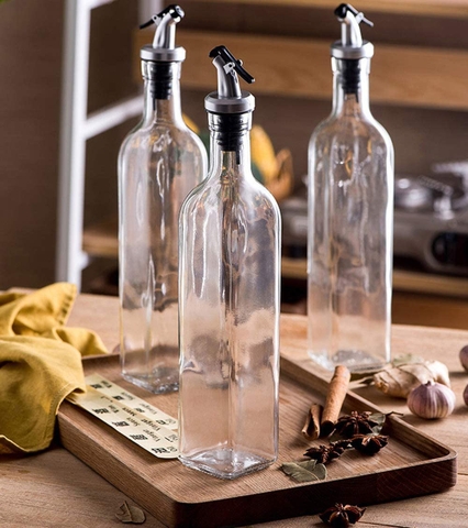 Chai rót gia vị thủy tinh có vòi SAPATA 500ml