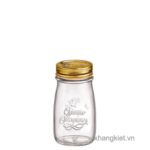 chai thuy tinh nap thiec quattro 200ml bormioli rocco