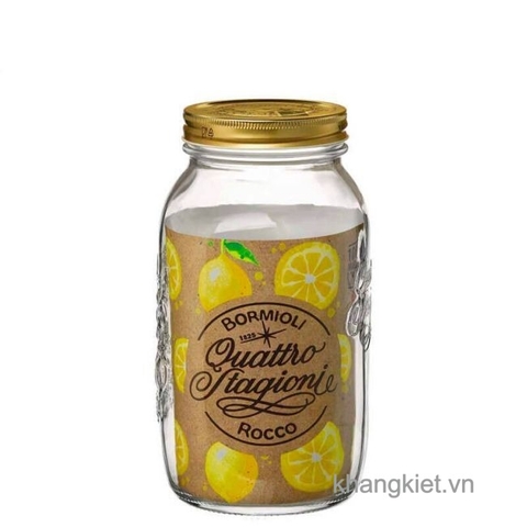 Hũ thủy tinh nắp thiếc Quattro 1.5L – Bormioli Rocco