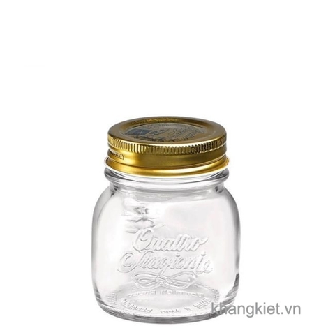 Hũ thủy tinh nắp thiếc Quattro 150ml Bormioli Rocco chính hãng
