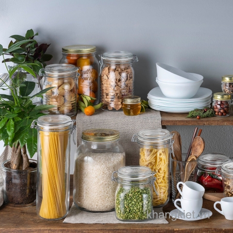 hu thuy tinh nap cai kin hoi fido than tron cao 1.36l bormioli rocco italy