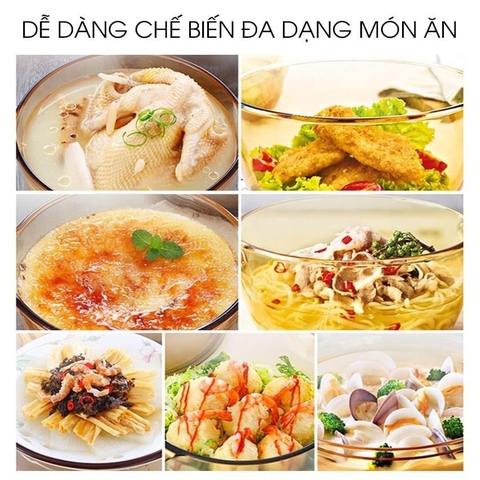 Dùng được lò vi sóng/lò nướng và bếp gas, bếp hồng ngoại