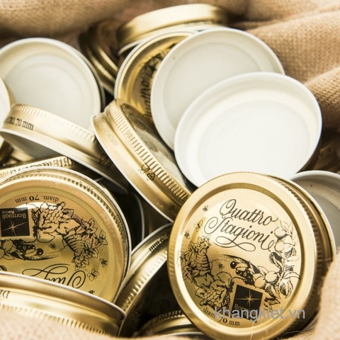 Hũ thủy tinh nắp thiếc Quattro 150ml Bormioli Rocco chính hãng