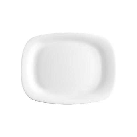 Đĩa Thủy Tinh Chữ Nhật Parma màu trắng 21,5 x 16,5 cm