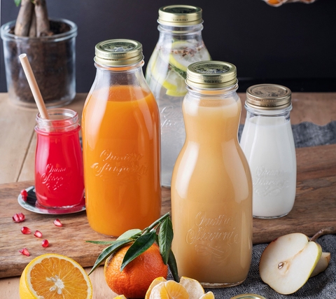Chai thủy tinh nắp thiếc Quattro Juice 1000ml