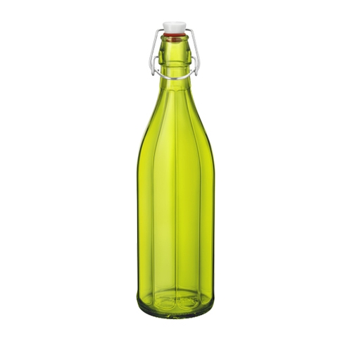 Chai thủy tinh nắp cài Oxford 1000ml, Xanh Lá