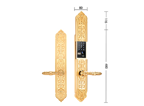 Khóa cửa đại sảnh Demax EL 8882 24K BRASS