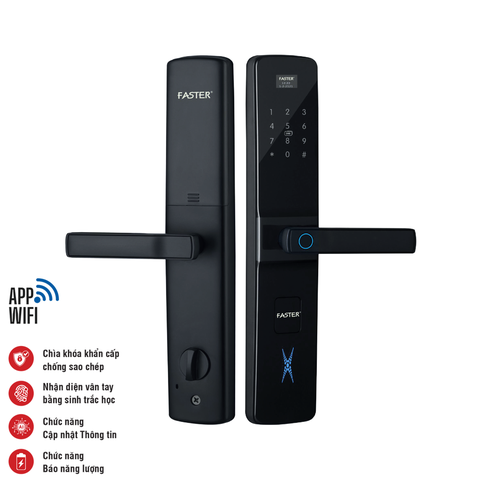 Khóa cửa gỗ Faster FS800 APP-BL