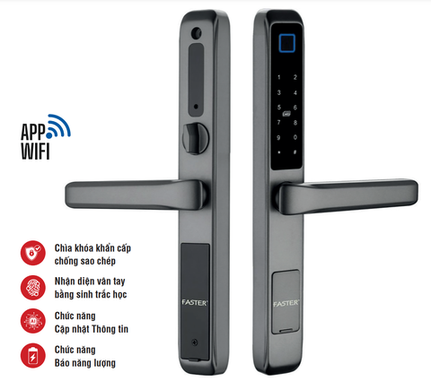 Khóa cửa nhôm Faster FS6800 Grey